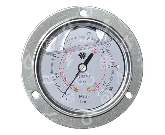manometr nízkotlaký olejový WIGAM, 60 mm, R410A, zadní připojení /45813